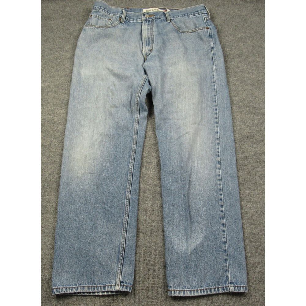 Vintage Levis 505 Mens Jeans 37x30 Regular Fit Straight Leg Tag Size 38x32
